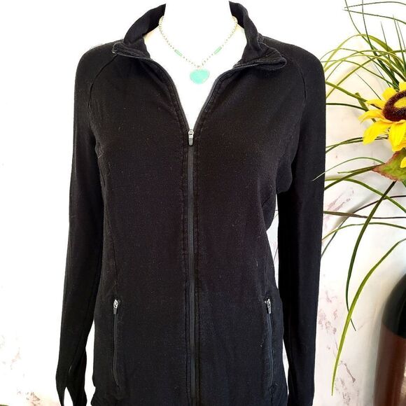 Mono B athletic black spandex stretch jacket - Picture 2 of 5